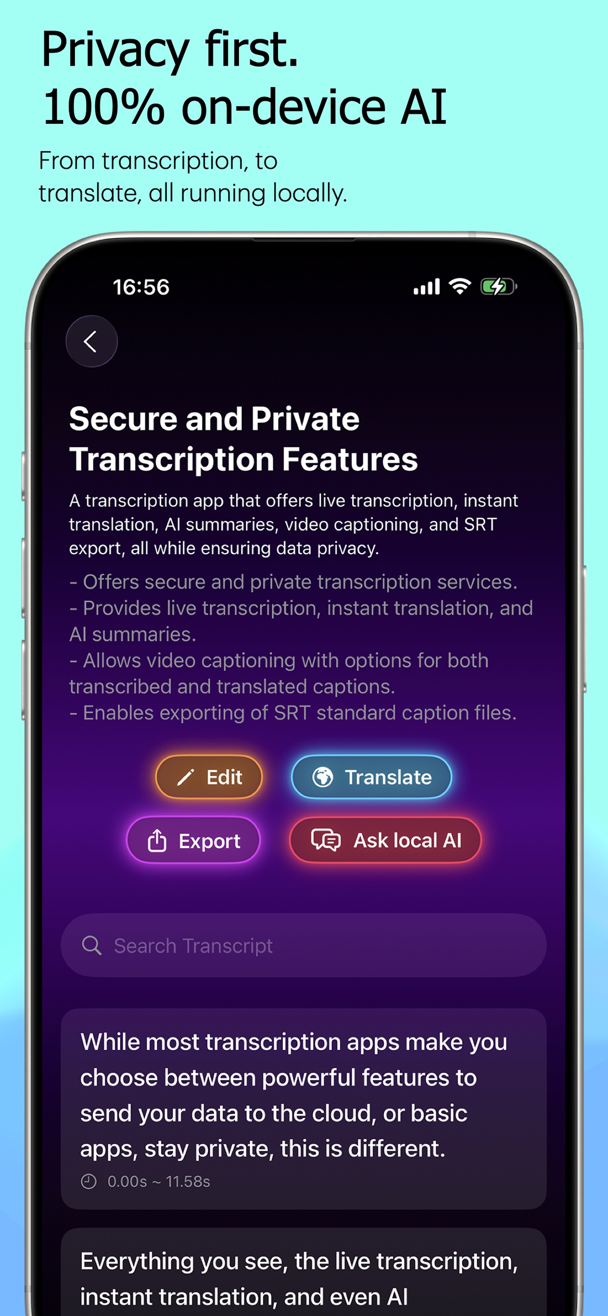 Koemo on-device AI summary and translation view